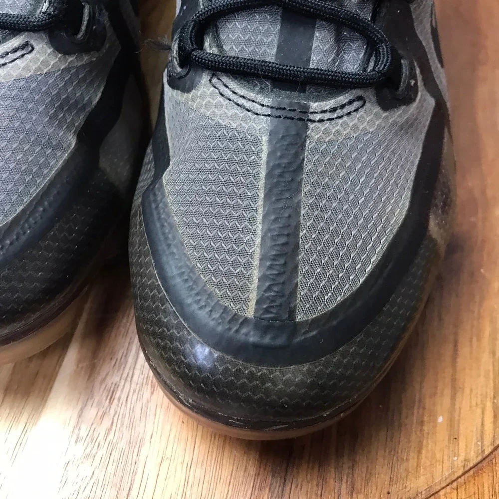 Nike Air Vapormax 2019 Youth 5.5Y Womens 7 Grey Black Gold Running Sneakers